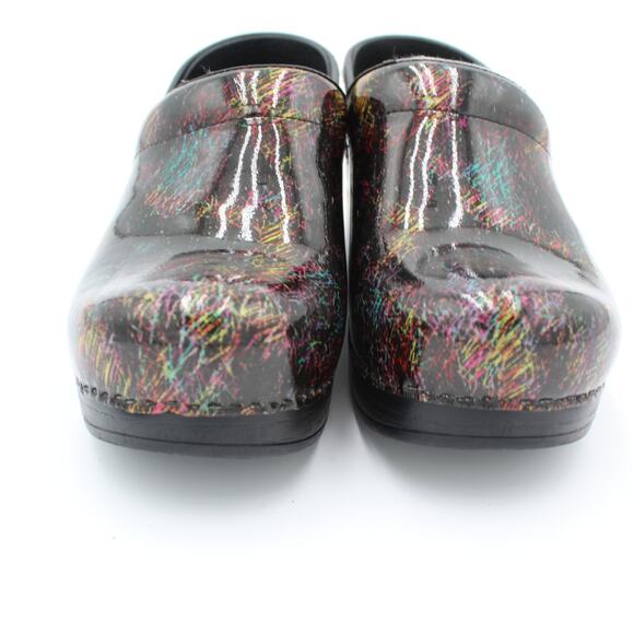 Dansko Professional Clogs 36 Women 5.5 Black Patent Leather Comfort Work Shoes - Picture 4 of 11